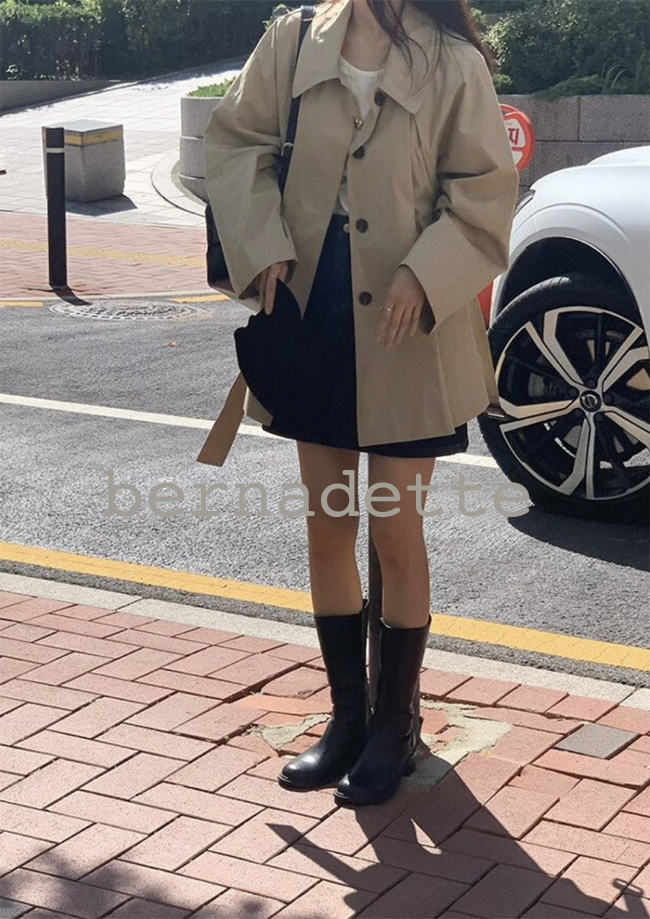 [당일 베이지]슬러브 무이 트렌치 코트 (3col) slub 상세 이미지 14