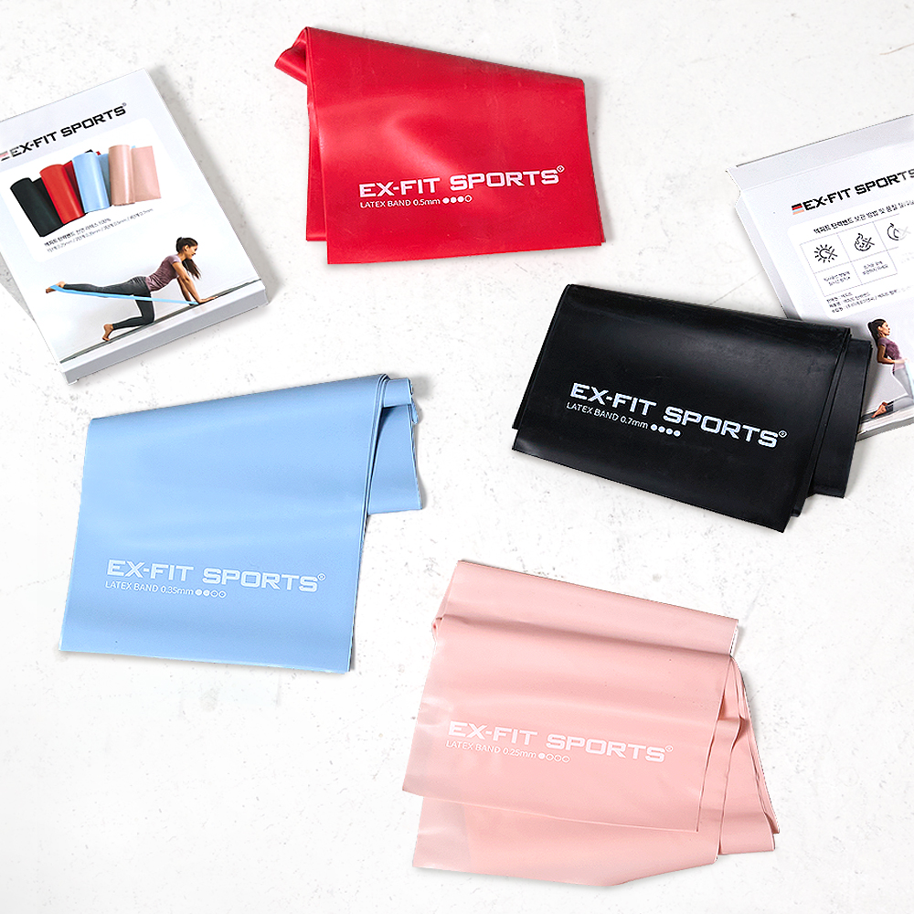 엑피트 스트레칭밴드 운동밴드 탄력 저항 라텍스 튜빙 로잉 고무 1단계 - 상세 이미지 2