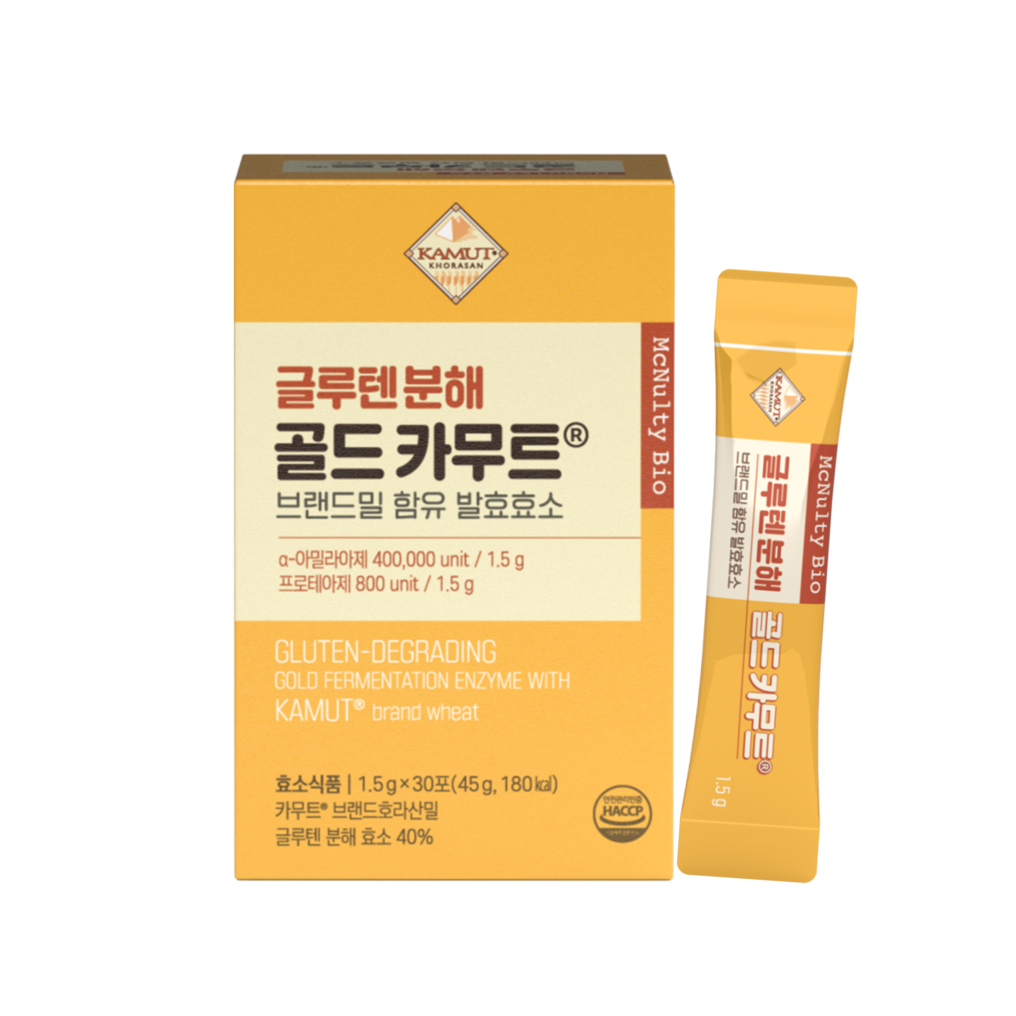 맥널티바이오 글루텐 분해 호라산밀 골드 카무트 효소 1.5g 30포 3박스 40만 고역가 발효효소 - 상세 이미지 2