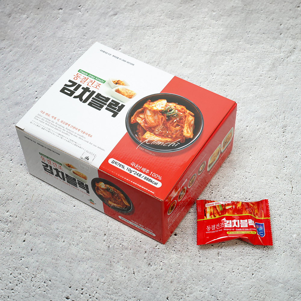 산마을 국내산 동결건조 김치 8p 24p 택1 (여행용김치, 캠핑용김치, 등산용김치) - 상품 이미지