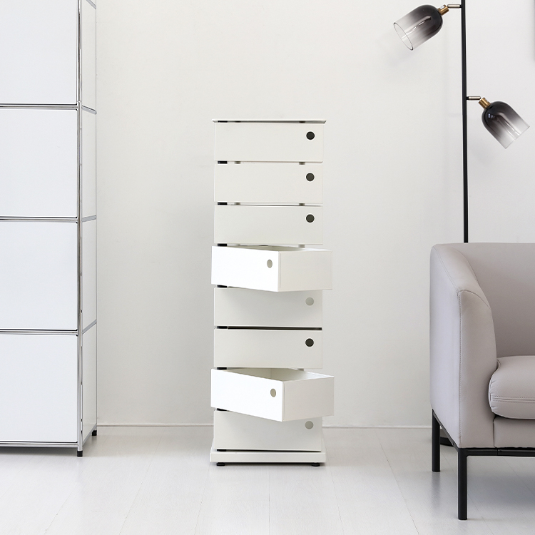 ROTY 회전서랍장 375x260x1120mm, 8단, 옐로우 9633.4227 - 상세 이미지 3