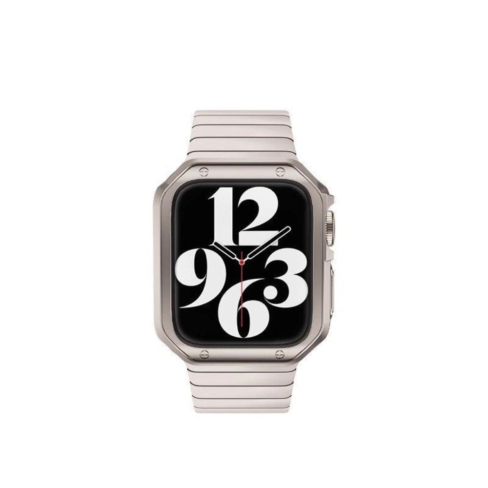 애플워치10 메탈 스트랩 액정 케이스 베젤 커버 나비 버클 실버 밴드+케이스 10세대 42mm 이미지 8