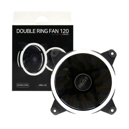 AONE 더블링팬 120 화이트 시스템쿨러 120mm 저소음 쿨링팬