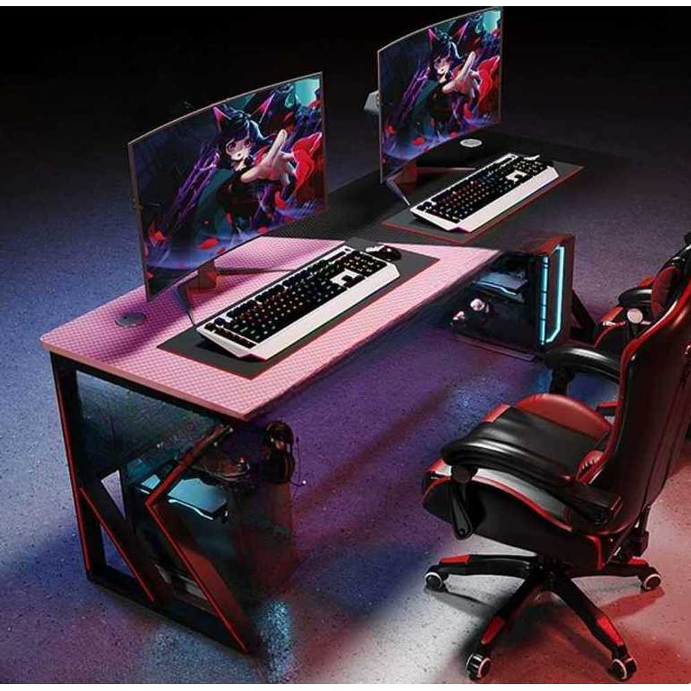 2인 컴퓨터 책상 테이블 PC방 게이밍 방송 데스크탑 180x60 - 상품 이미지