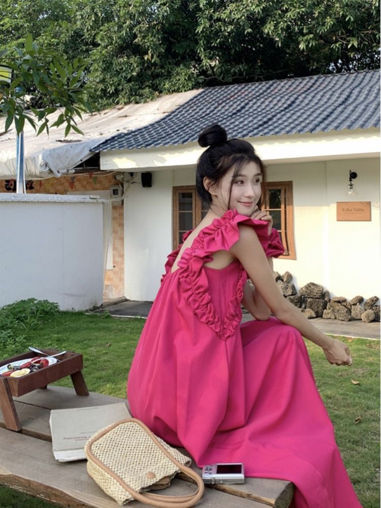 쉬폰 휴가 휴양지 민소매 동 해외여행여름옷 - 상세 이미지 2