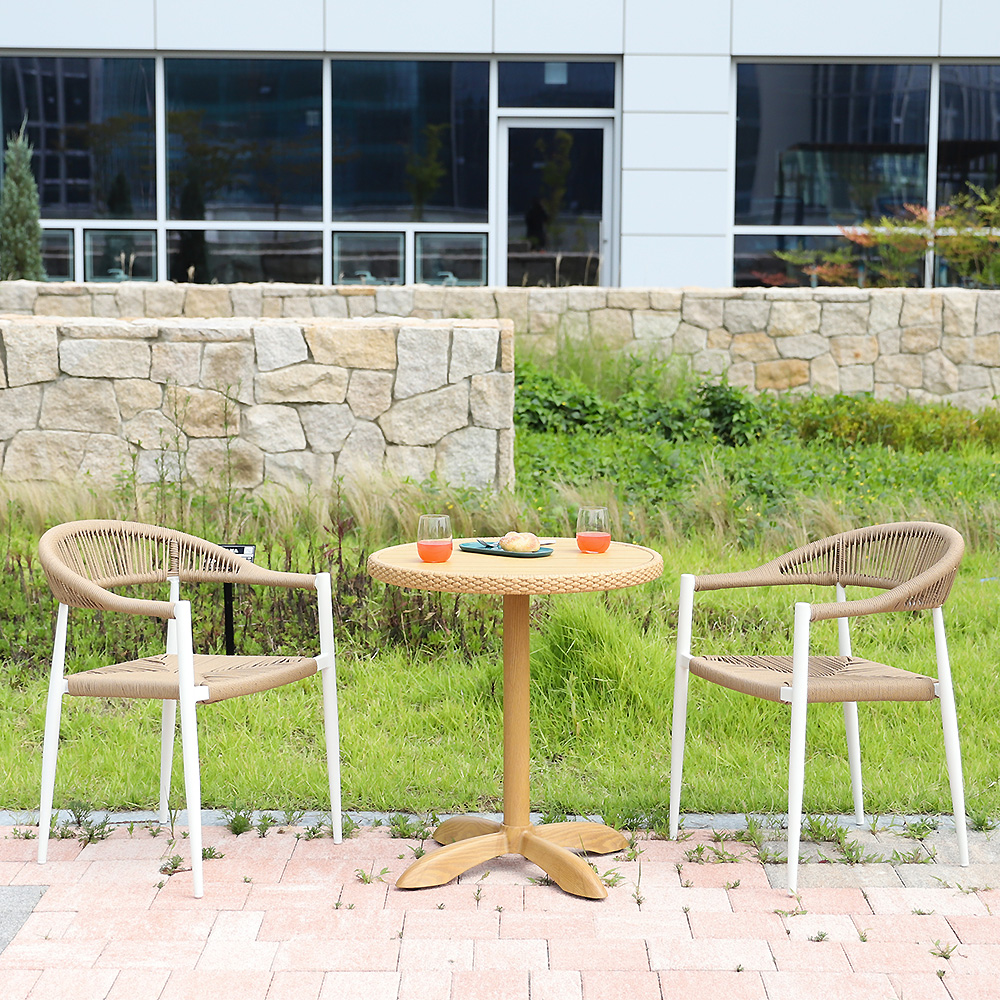 마르케 라탄 원형테이블 야외용 카페테라스 아웃도어가구