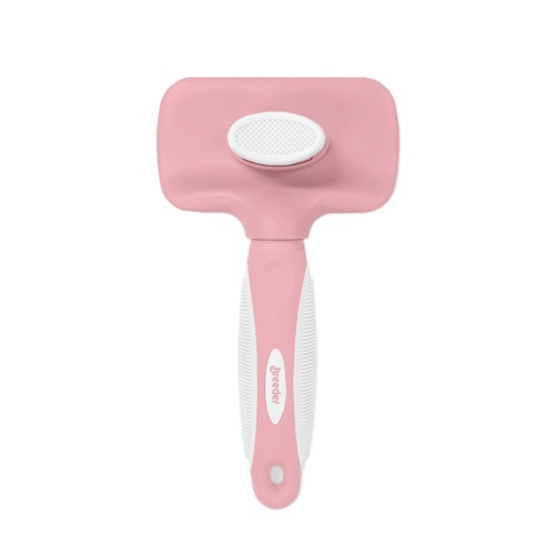브리더 반려동물 강아지 고양이 빗 반려견 반려묘 엉킨털제거 자동 브러쉬 핑크, S - 상품 이미지