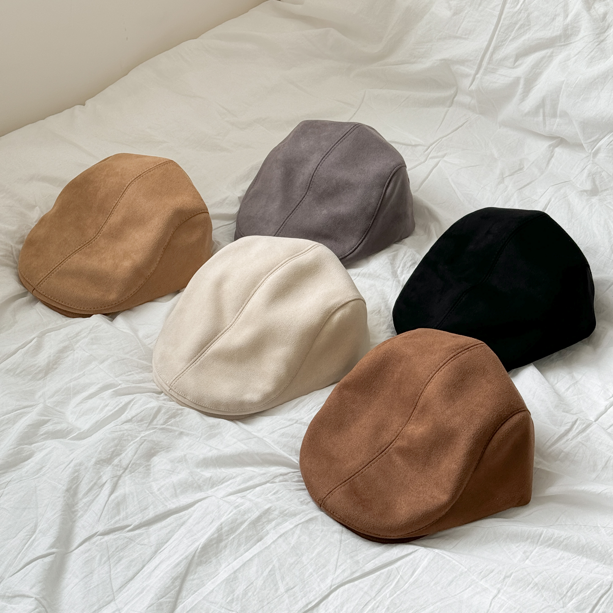 웨이디 무지 스웨이드 헌팅캡 모자 5color 상세 이미지 5
