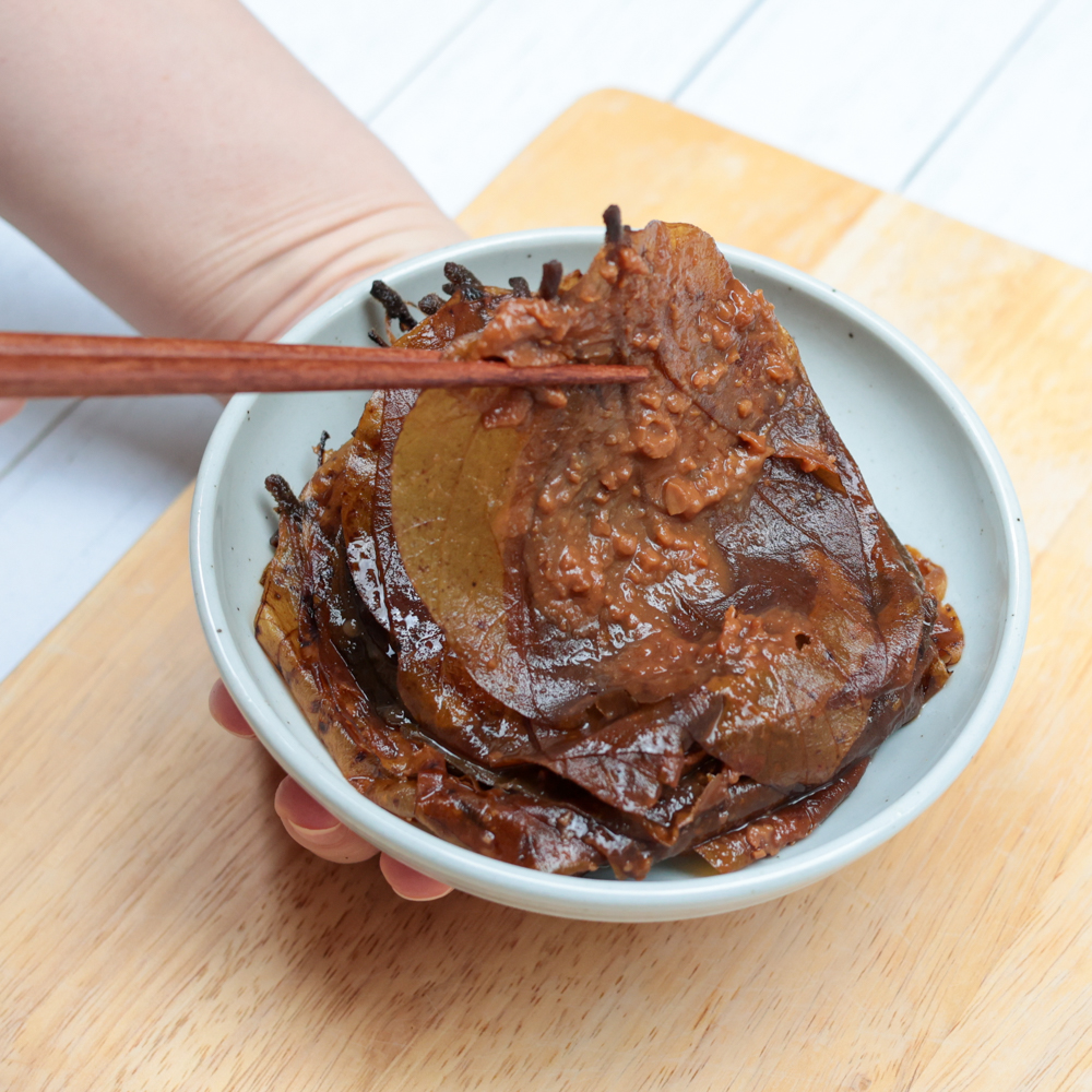 콩잎장아찌 단풍 삭힌콩잎 무침 국산재료 500g 순창 장담아 - 상세 이미지 5