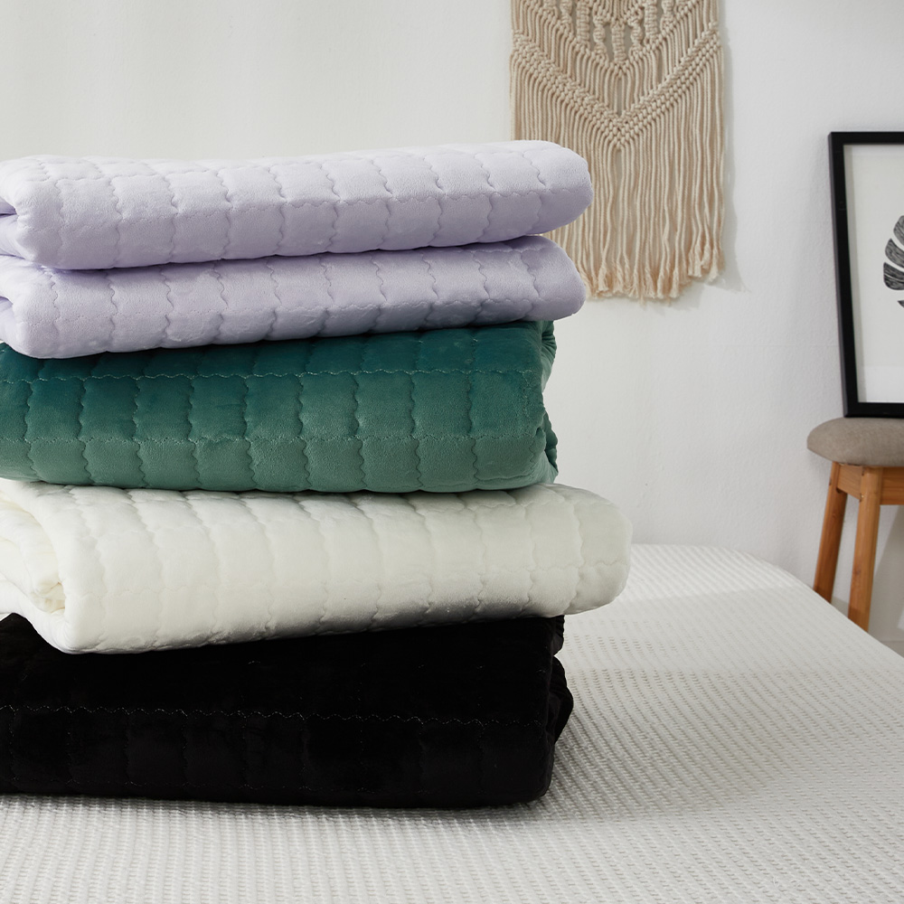 레이트 실크 극세사 침대패드 SS/Q 4color