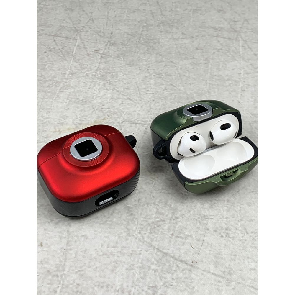 에어팟4 케이스 레트로 카메라 폴라로이드 카본 커버 마카롱 그린 폴라로이드 스타일 AirPods 4세대(2024년 모델) - 상세 이미지 3