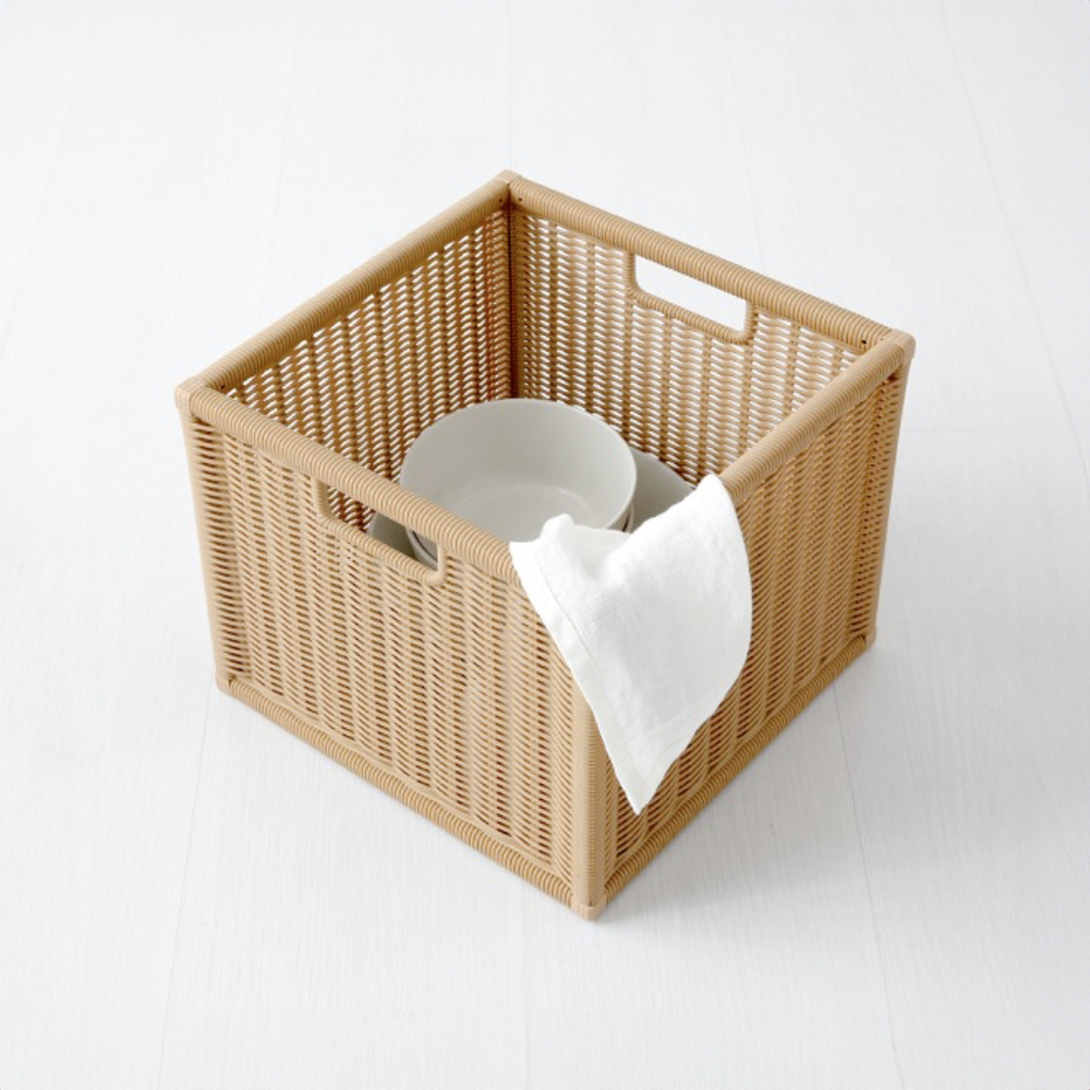 알로타 바스켓 6L 라탄 WP3001 305x305x240mm, 1단, 브라운 8741.1253 - 메인 이미지