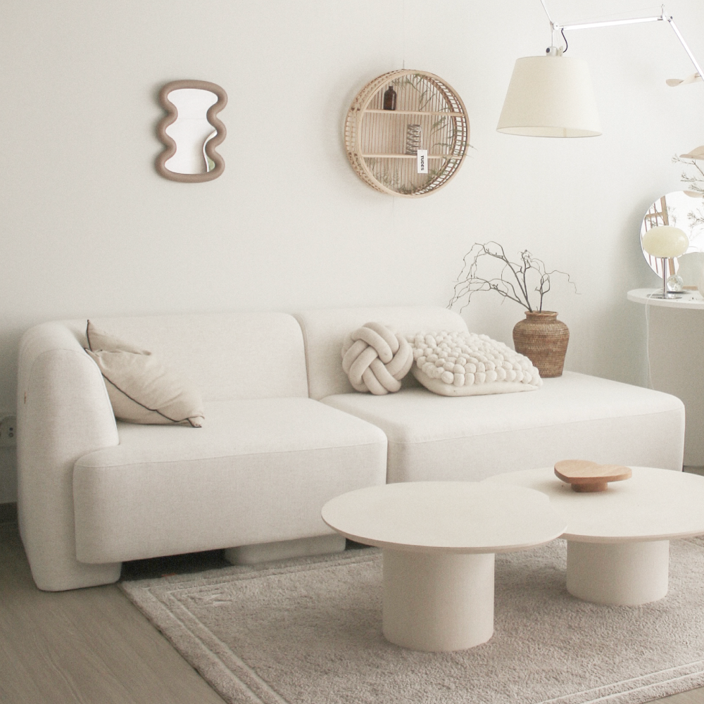 반트 마네모네 린넨 패브릭 3.5인용 오픈카우치 모듈 소파