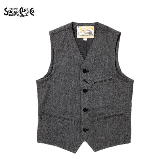 페니카 fennica x 슈가케인 SUGAR CANE 코튼 워크 베스트 SC12795 블랙 - 상품 이미지
