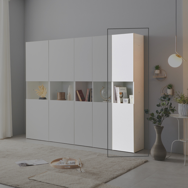 모노 월플렉스 시스템 400수납장 거실 베란다 다용도 틈새 장식장 오픈수납장