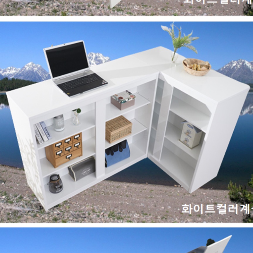 안내데스크 책상 인포 인포메이션 데스크 업소 식당 매장 카페 카운터 테이블 업소용 계산대 - 상세 이미지 2