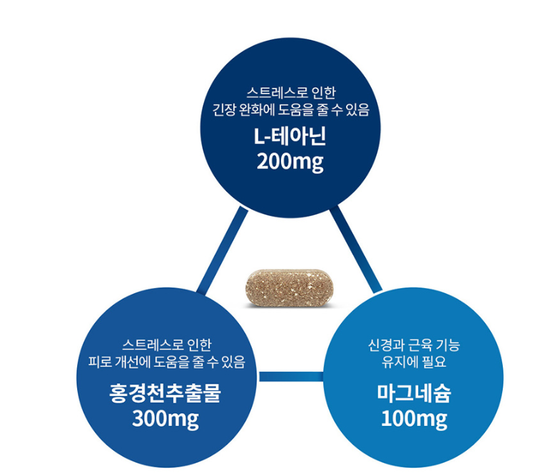 긴장완화제 무카페인테아닌 불안초조 l테아닌효능 약 한달분 - 상세 이미지 4
