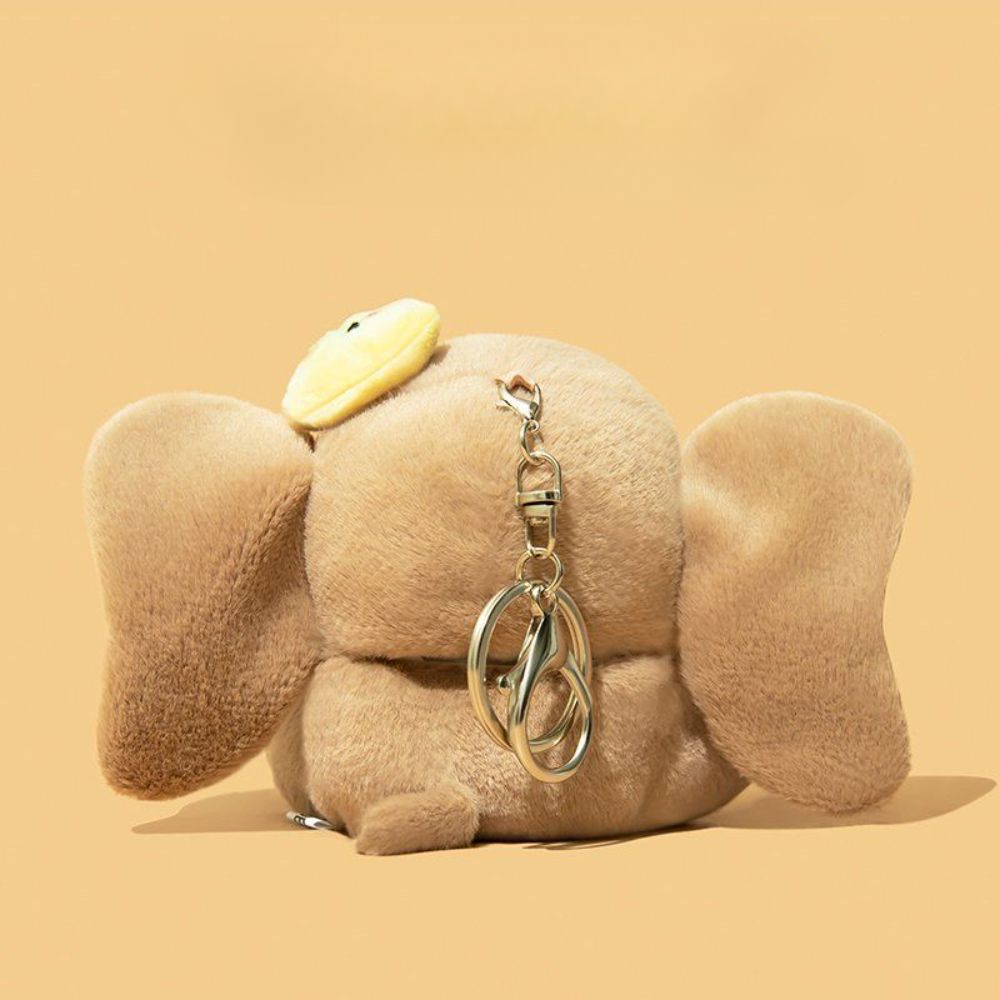 에어팟4 플러시 니트 케이스 코끼리 봉제 인형 고리 스트랩 봉제 코끼리 인형 소프트쉘 애플 에어팟 프로2(2세대) - 상세 이미지 5