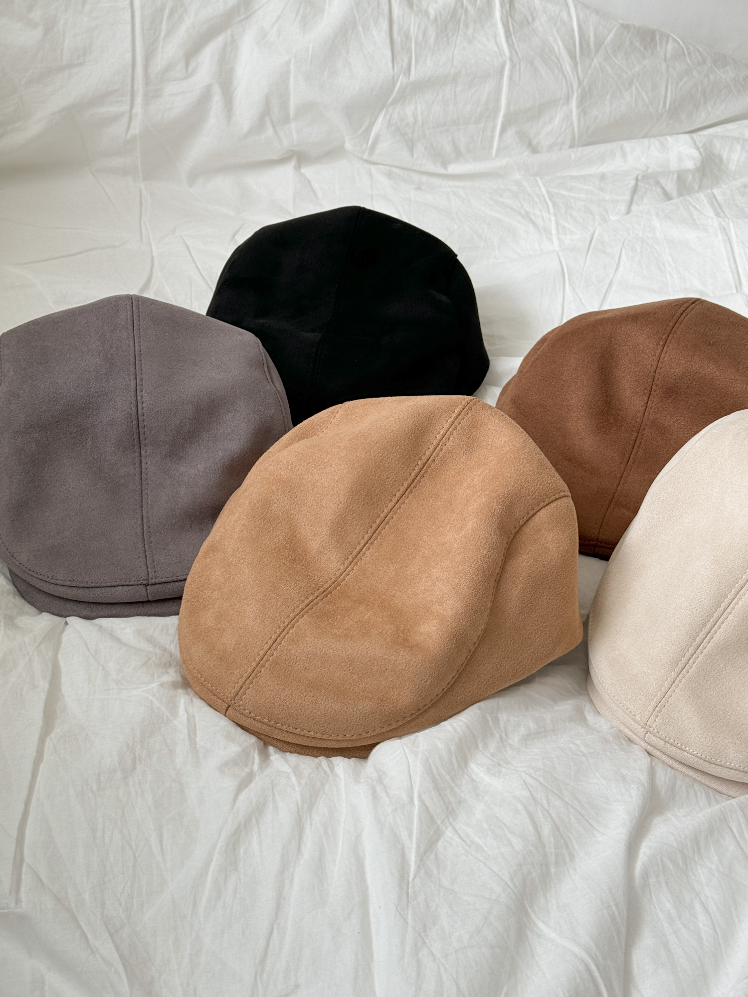 웨이디 무지 스웨이드 헌팅캡 모자 5color 상세 이미지 1