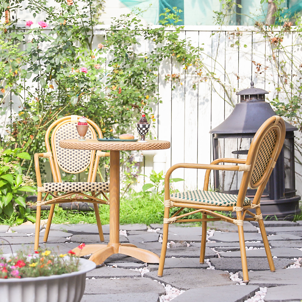 마르케 라탄 원형테이블 야외용 카페테라스 아웃도어가구