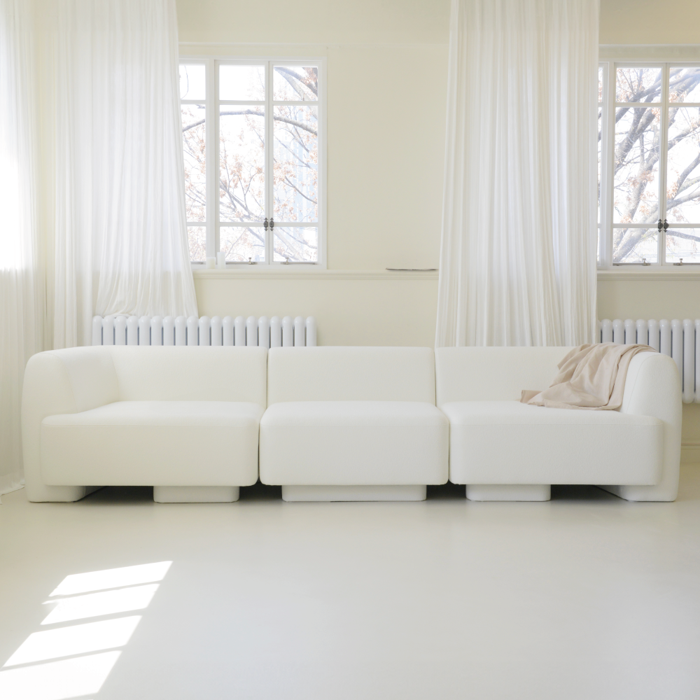 반트 마네모네 린넨 패브릭 모듈 4.5인용 소파