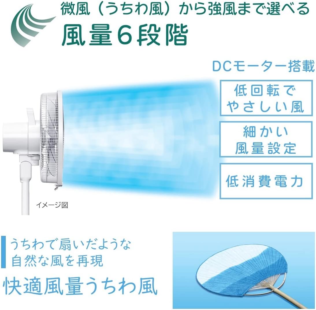 히타치 Hitachi 6단 선풍기 DC 모터 6단계 리빙팬 HEF-DL300AZ - 상세 이미지 2