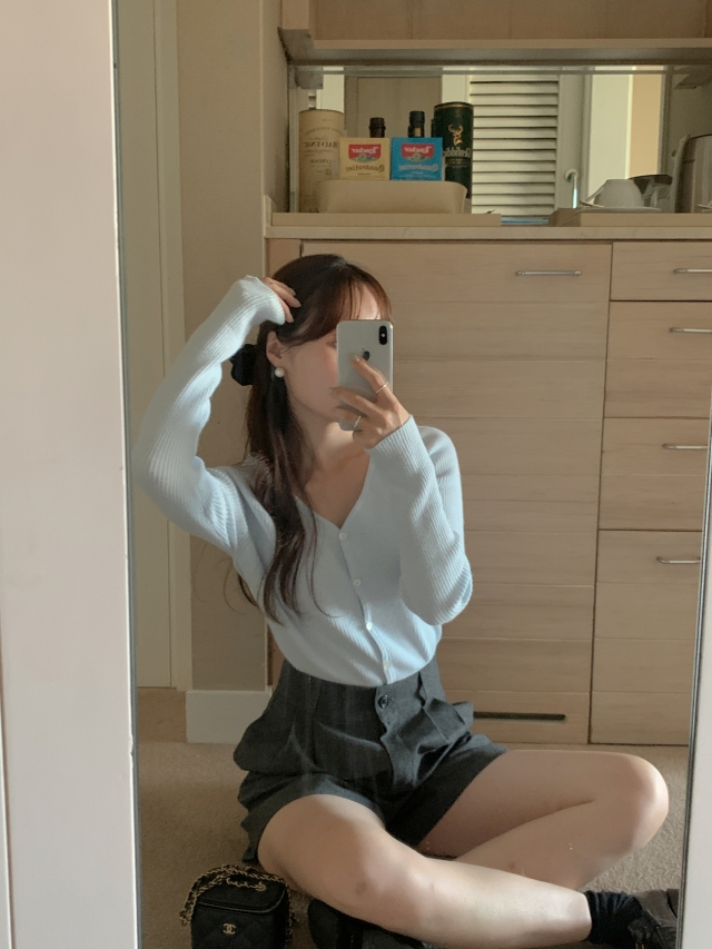 [단독] 💕URBANE MADE💕 이브 브이넥 골지 가디건 (4c) /봄가디건/출근룩/-3kg 여리여리핏 상세 이미지 110