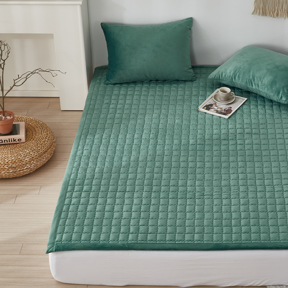 레이트 실크 극세사 침대패드 SS/Q 4color