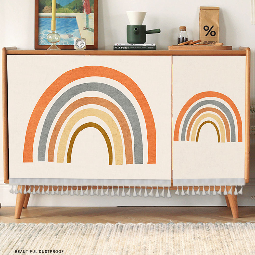 책장 선반 가리개 찍찍이 벨크로 붙이는 커튼 수납장 가림천 창문 가림막 6종 브라운캣 S