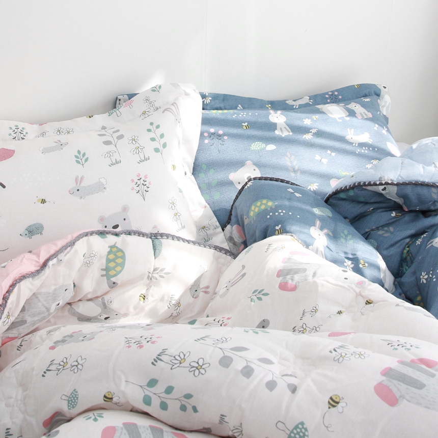 초코팬더 키즈베어 털안붙는 모달100 알러지케어 부드러운 싱글 어린이 아동 차렵이불 겨울