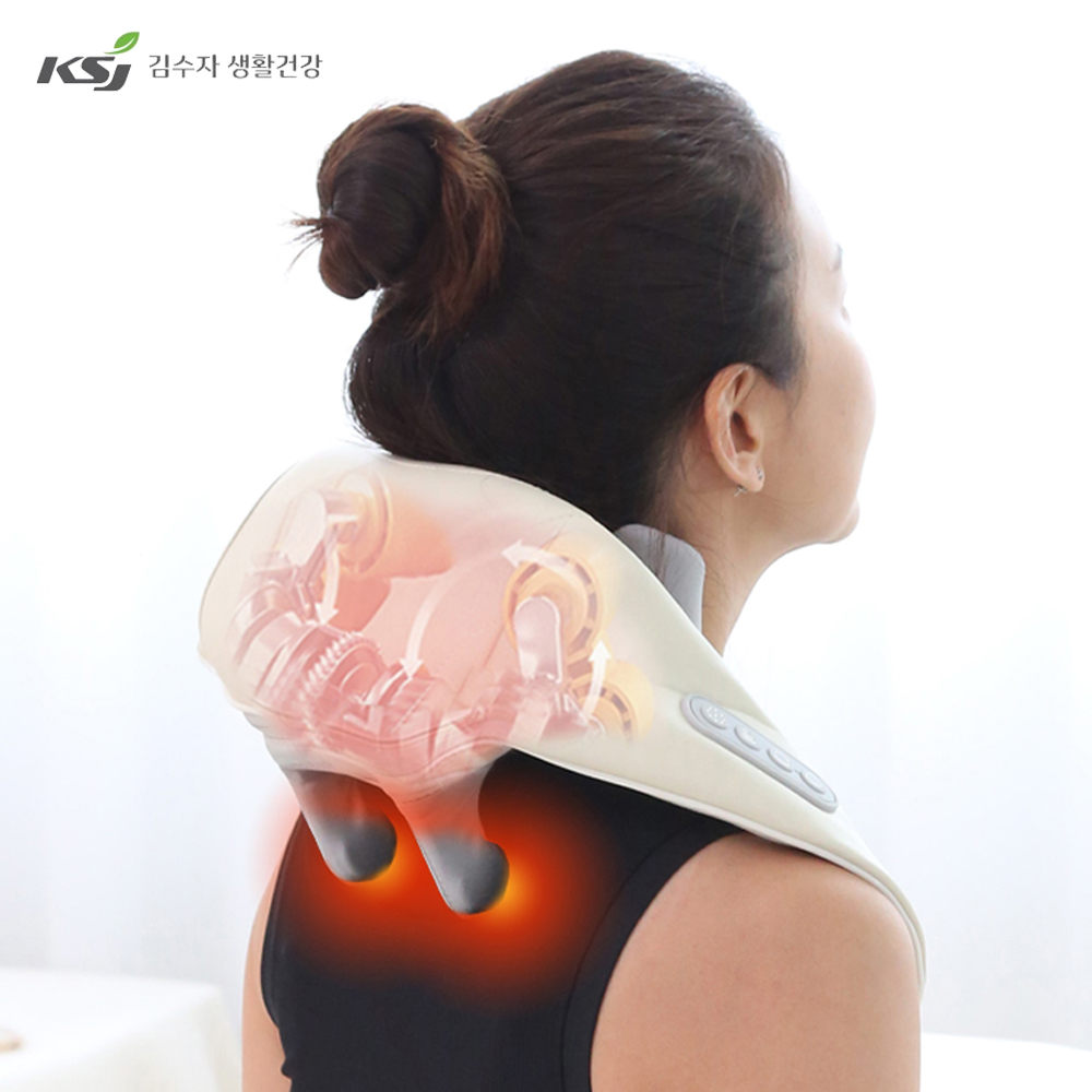 김수자 목 어깨 마사지기 안마기 무선 승모근 뒷목 지압기 - 상세 이미지 2
