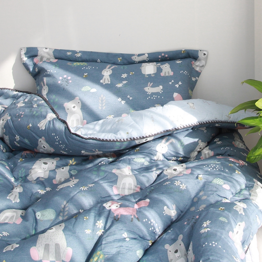 초코팬더 키즈베어 털안붙는 모달100 알러지케어 부드러운 싱글 어린이 아동 차렵이불 겨울