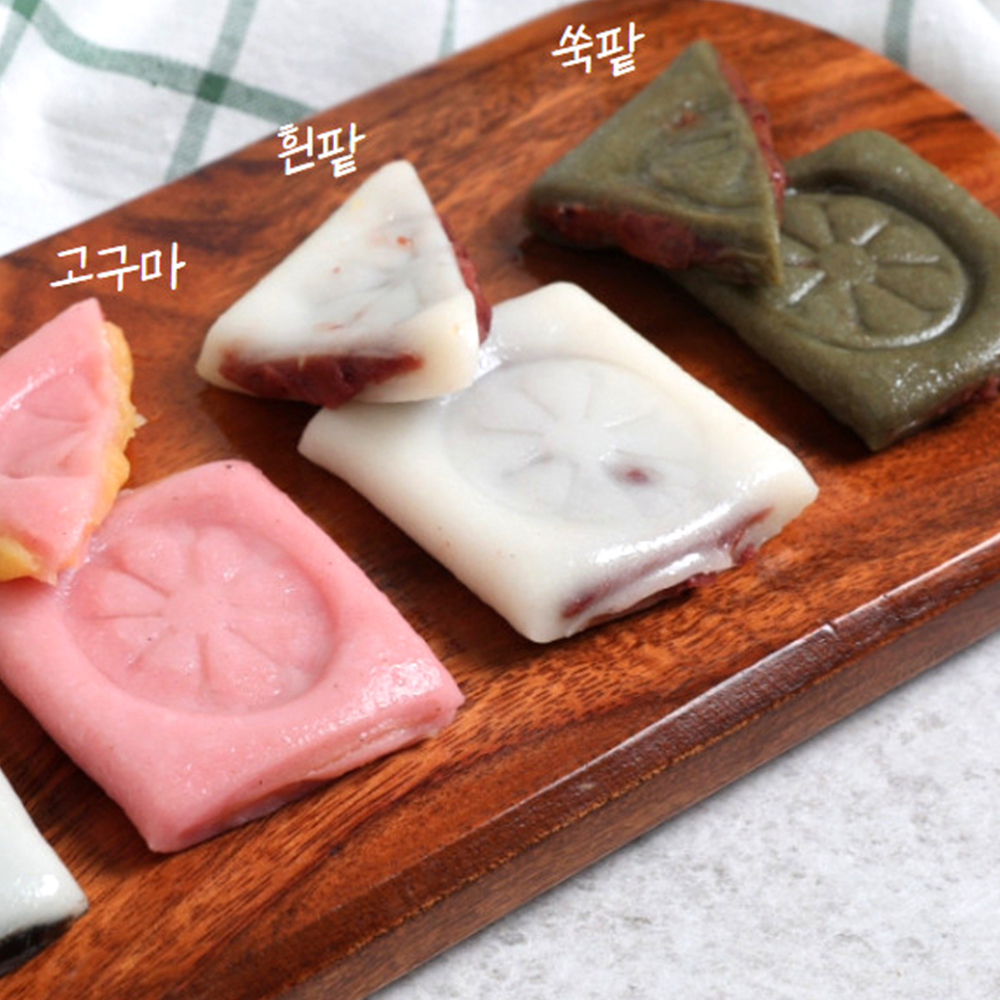 고급 앙꼬절편 500g 4종/팥 고구마 흑임자 쑥, 27년전통 국산쌀 해와바다 이미지 6