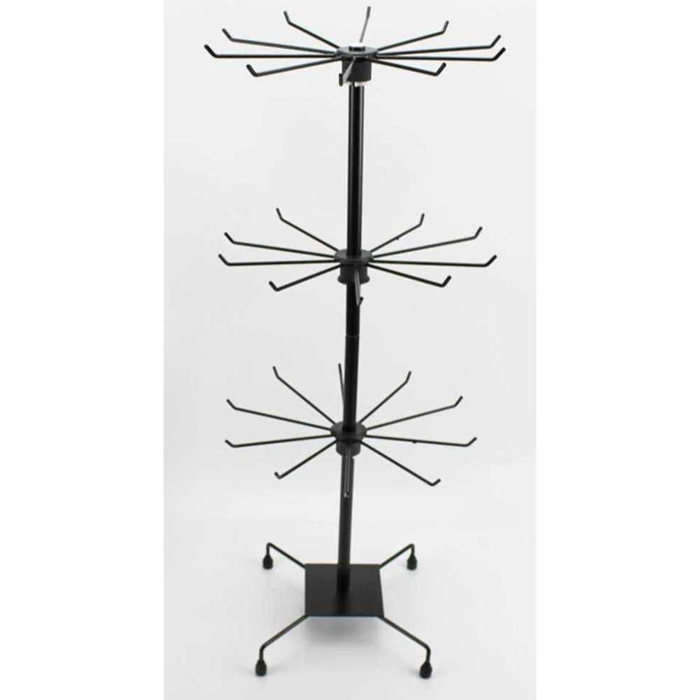 쥬얼리 회전 진열대 악세사리 양말 귀걸이 키링 선반 3단 72cm - 상품 이미지