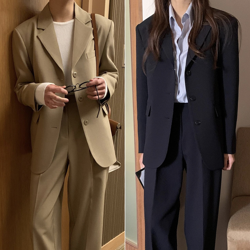 프리미엄 원단 봄 여성정장 세트 바지 여자셋업수트 면접복장 여자세미정장 투피스