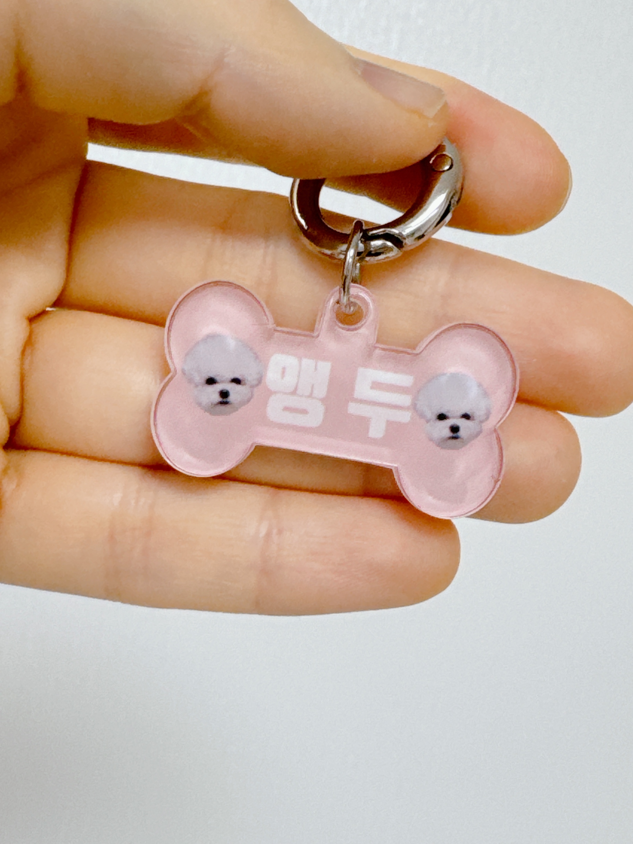 강아지 고양이 이름표 인식표 네임택 애견 반려견 반려묘 애견 목걸이 고리 아크릴 이름 사진 이미지 6