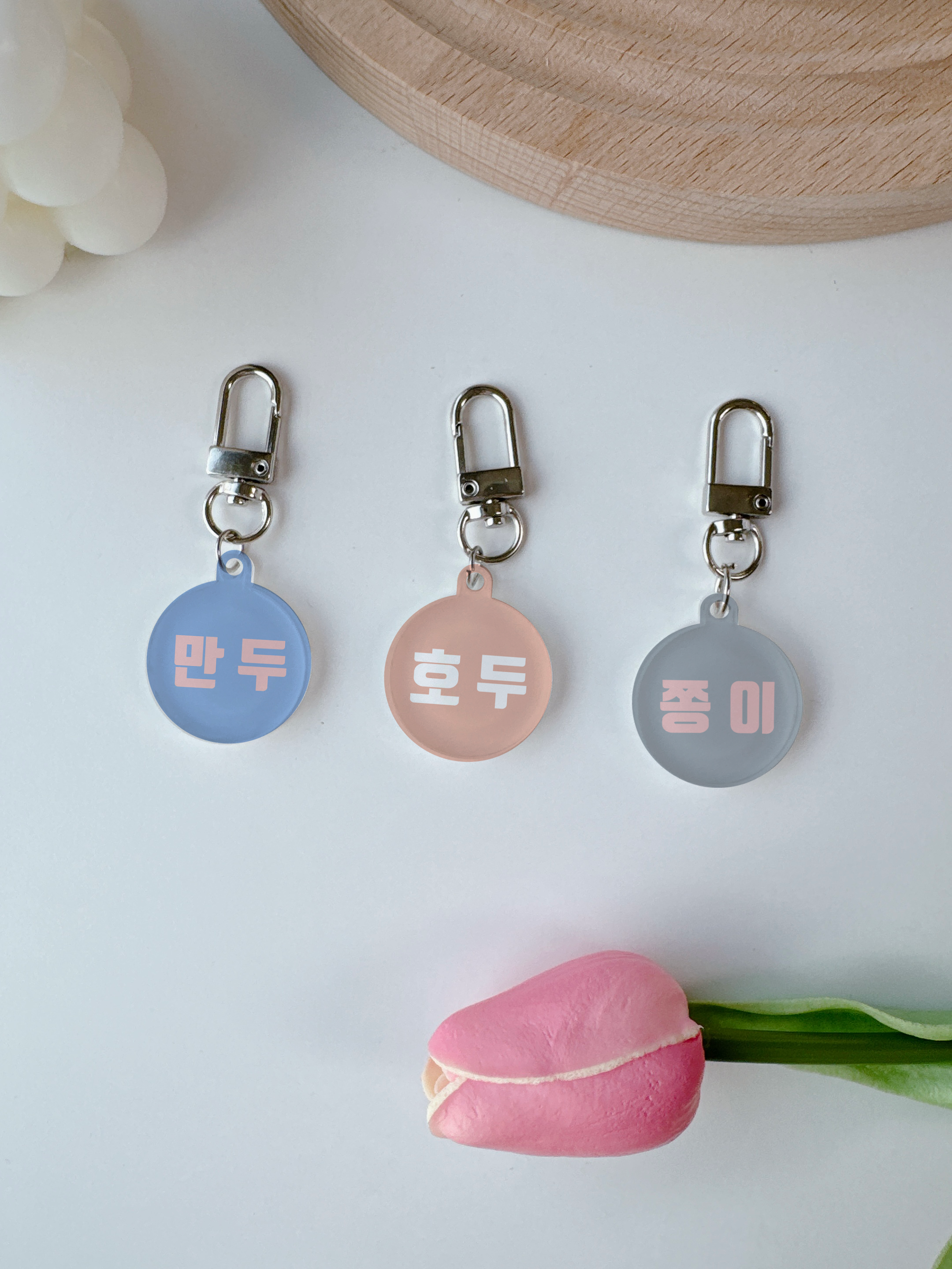 강아지 고양이 이름표 인식표 네임택 애견 반려견 반려묘 애견 목걸이 고리 아크릴 이름 사진 - 상세 이미지 4