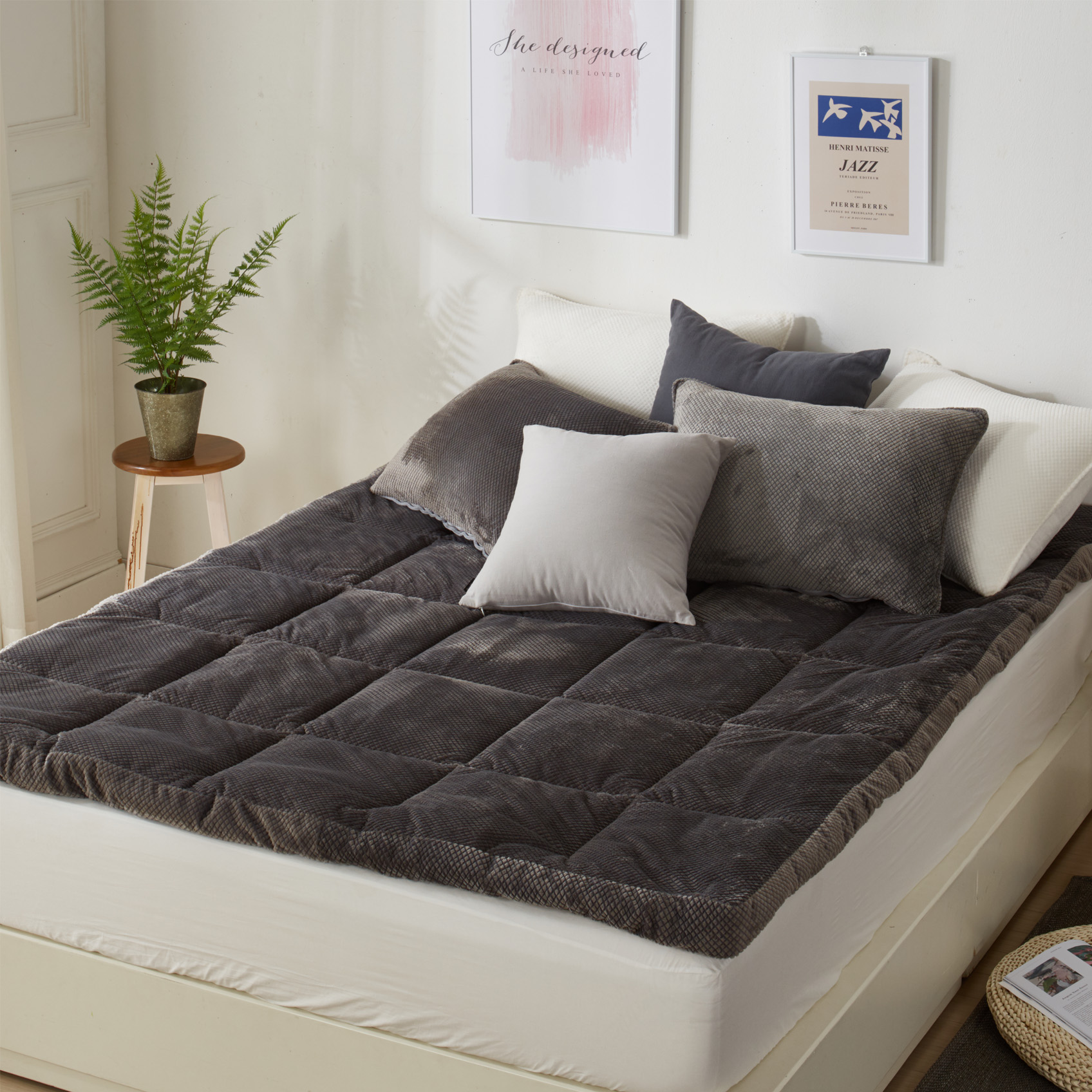 집앤콕 극세사이불 모달 겨울 차렵 경량 모던S