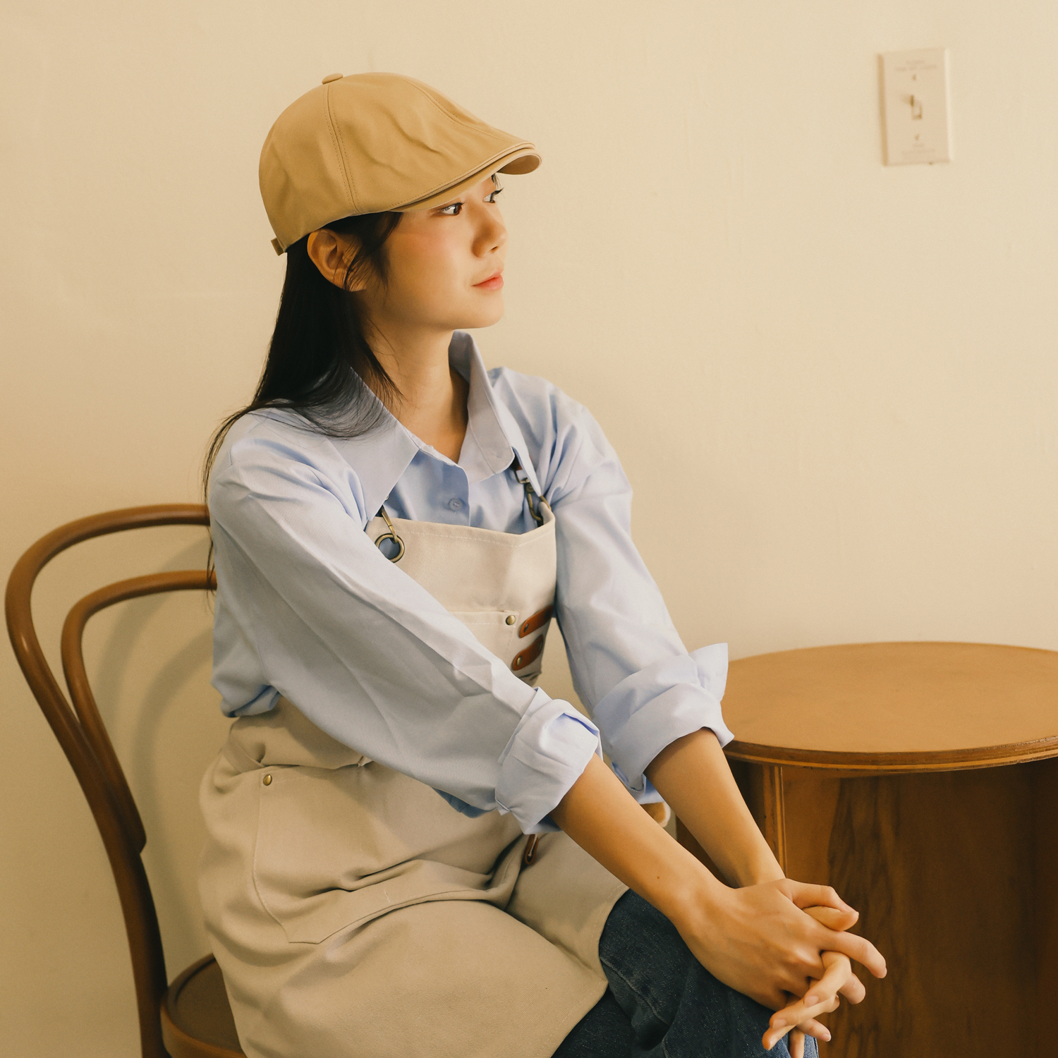 국내생산 남자 여성 뉴스보이캡 카페모자 바리스타 식당 모자 - 상세 이미지 5