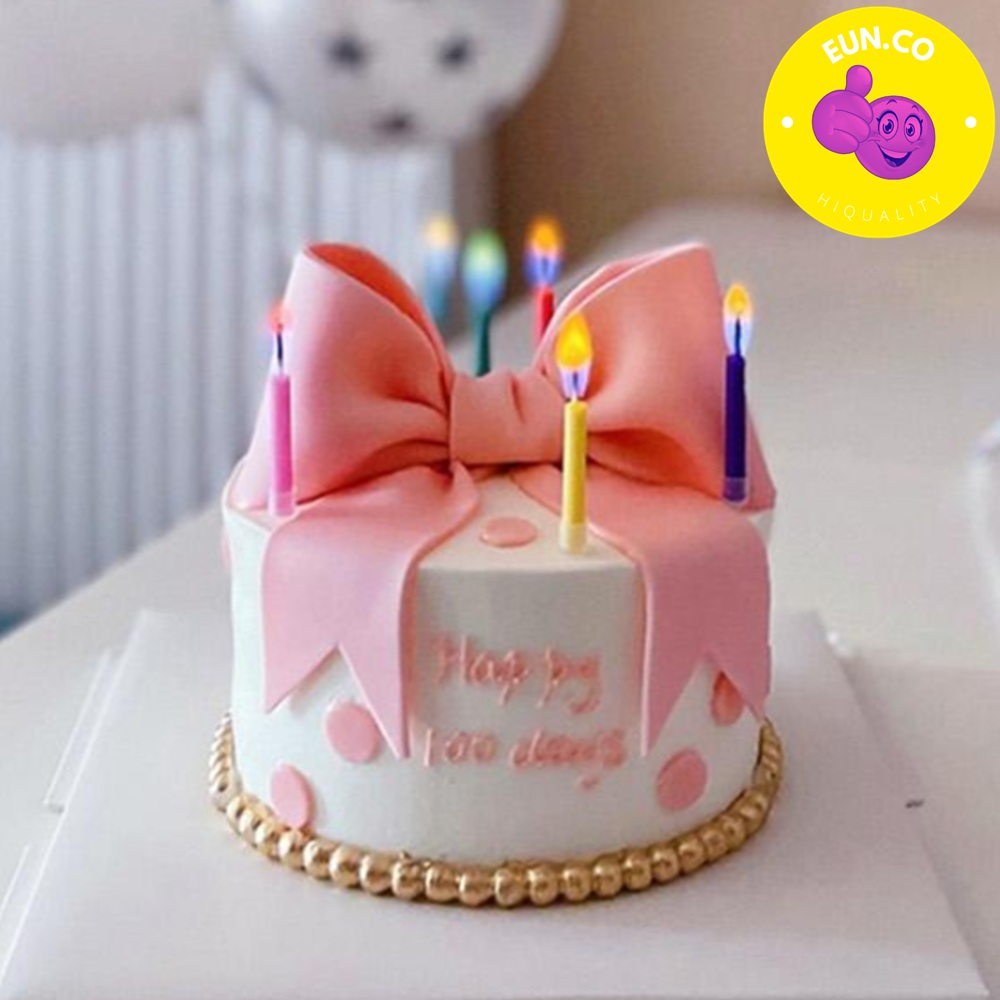 예쁜 불꽃 초 생일케이크 화려한 레인보우 캔들 촛불 양초 - 상품 이미지