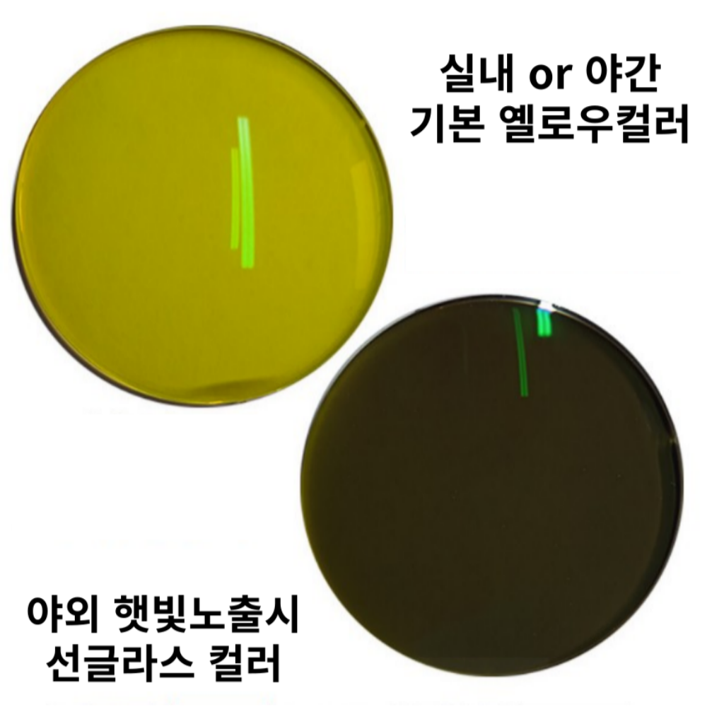드라이브 변색렌즈 빛번짐 주 야간 운전 안경 눈부심 야맹증 밤운전 청광차단 선글라스 - 상세 이미지 2