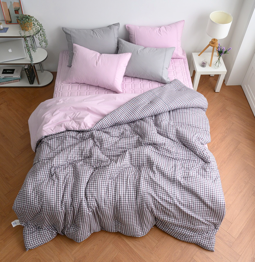 신혼이불 호텔이불 호텔침구 세트 침구류 체크 모달