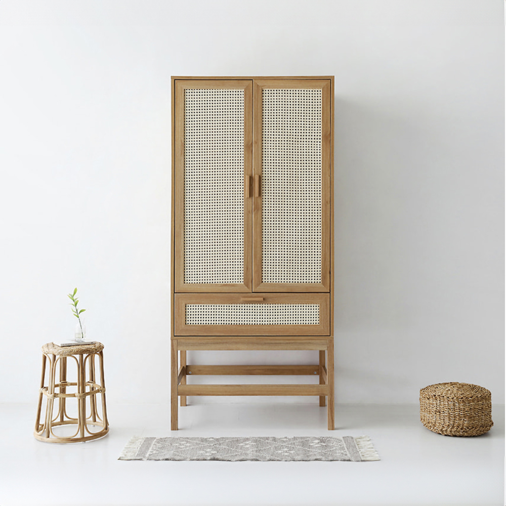 벤탄 옷장 1단 WRM19590R 900x600x1950mm, 2단, 캄포어베니어 4916.5716 - 상세 이미지 3