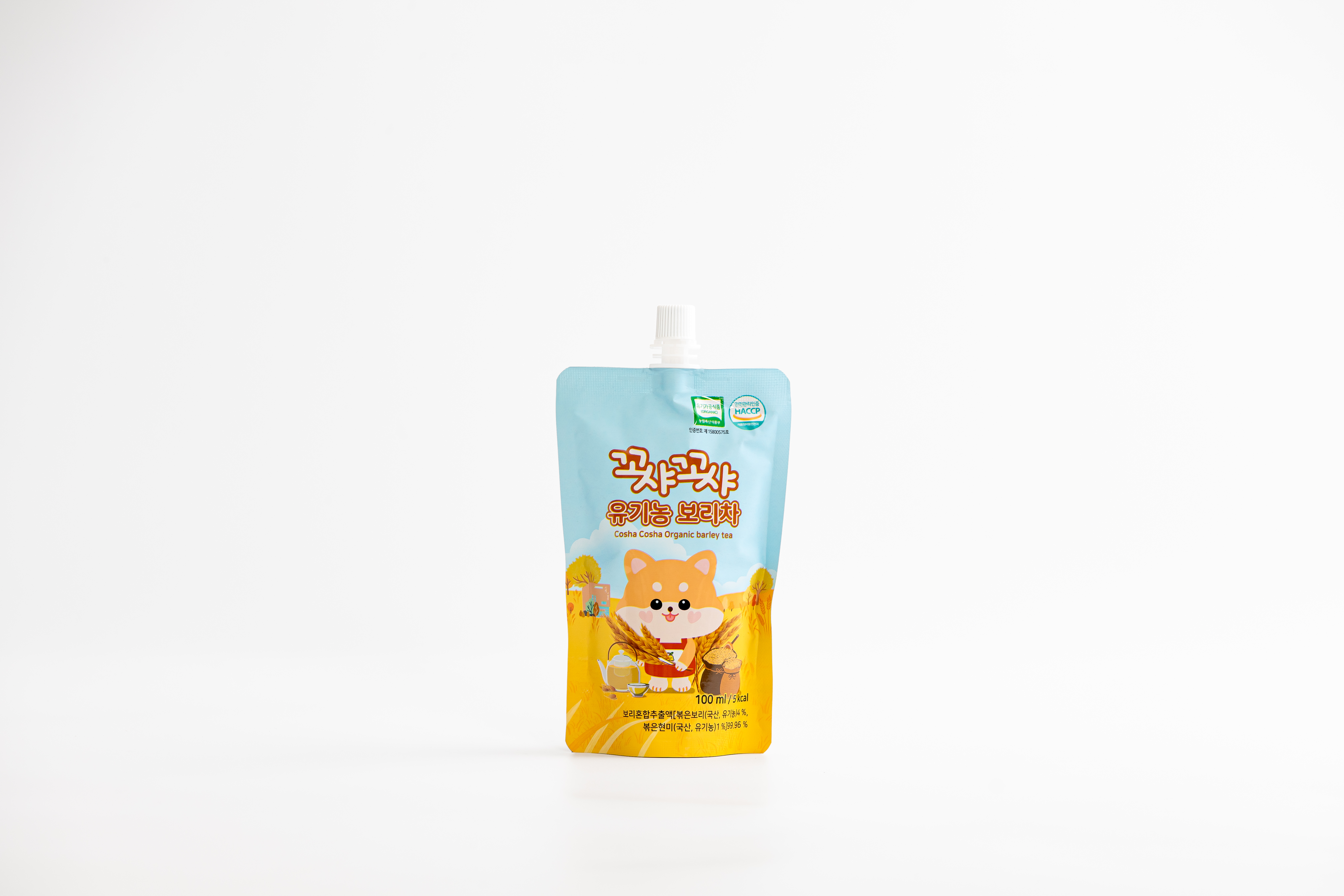 [꼬샤꼬샤] 신지식농업인장 유기농 보리차 100ml  스파우트형 30개입, 3개 - 상세 이미지 2