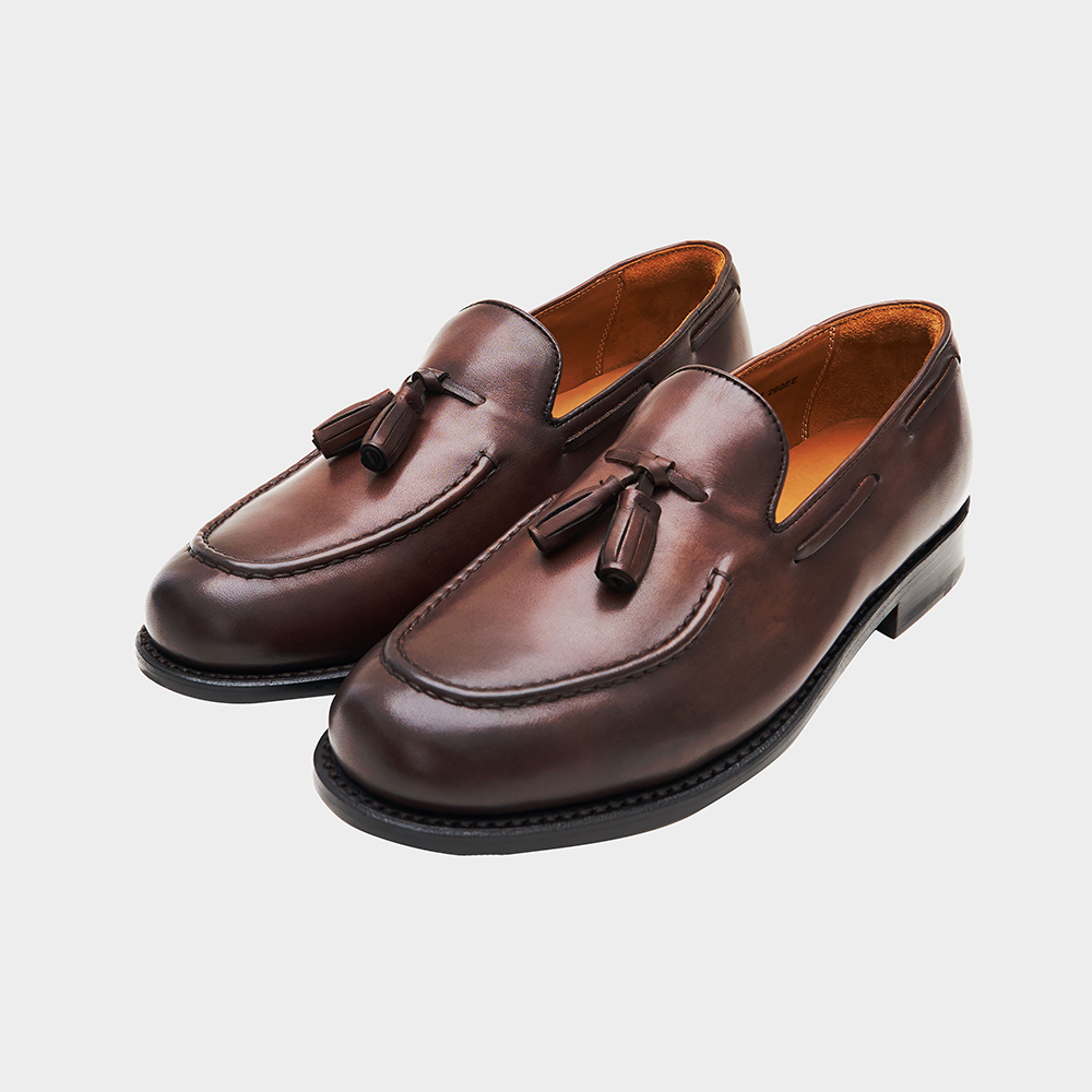 로퍼 포르투나 다크브라운 파티나 남자 수제화 발편한 굿이어웰트