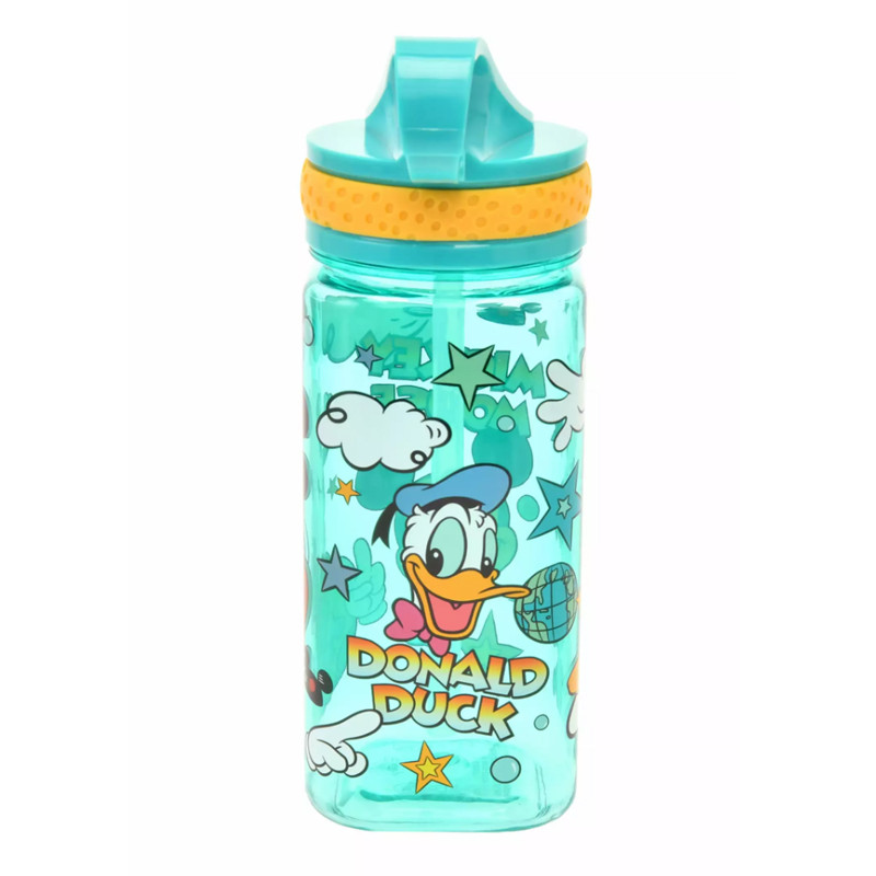 디즈니스토어 미키마우스 & 도날드덕 캐릭터 스퀘어 워터 보틀 retro pop 460ml - 주방·식기 - 하카타몰