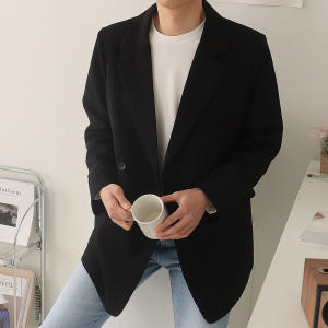 남자블레이저 빅사이즈 남성마이 오버핏 남자 자켓 착용 후기 | 사이즈/핏 총정리 - 상품 이미지 1