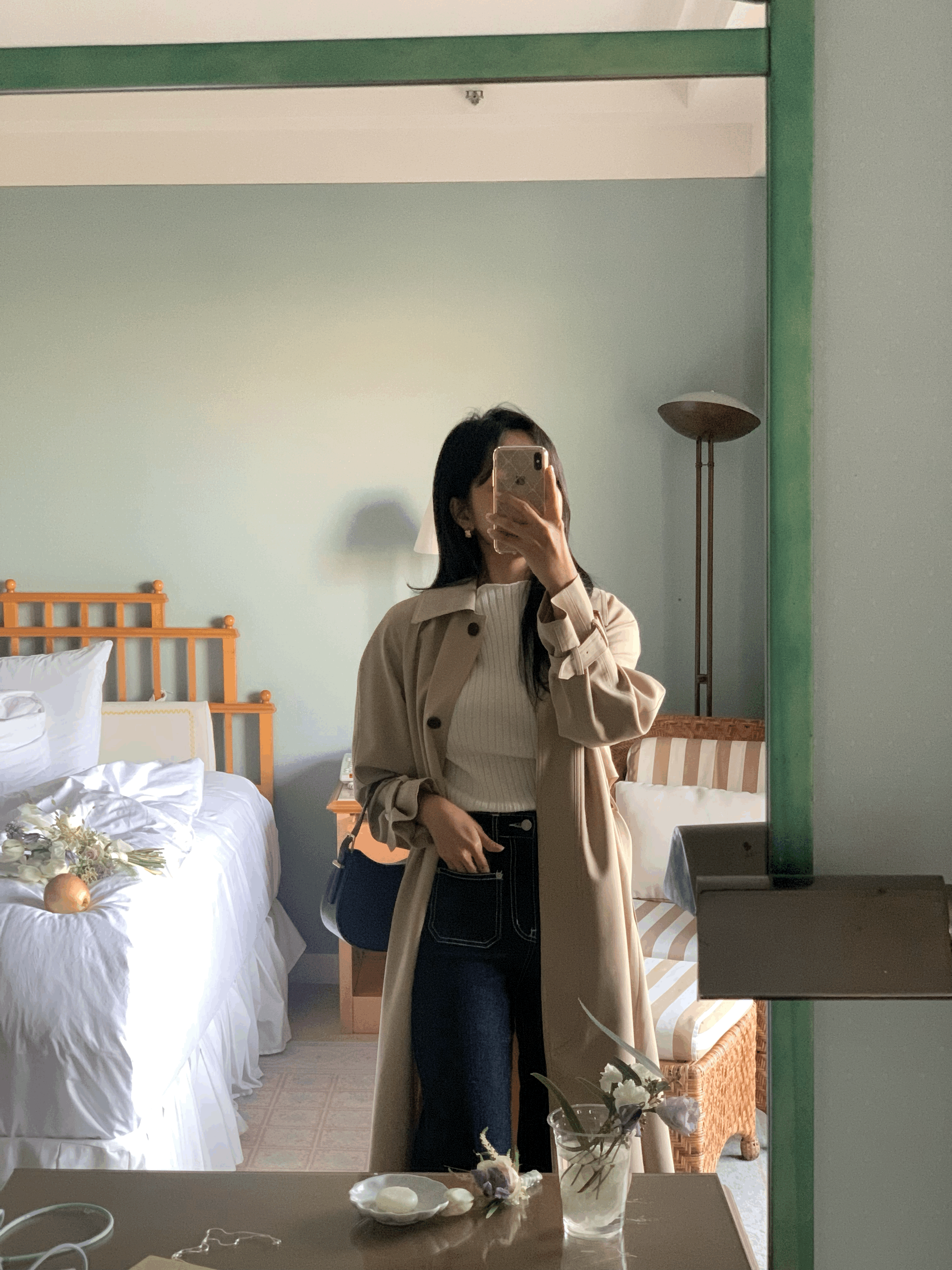 [Premium]🦋르베 카라 싱글 롱 트렌치코트 벨트 간절기아우터 바바리자켓 (2C) 상세 이미지 51
