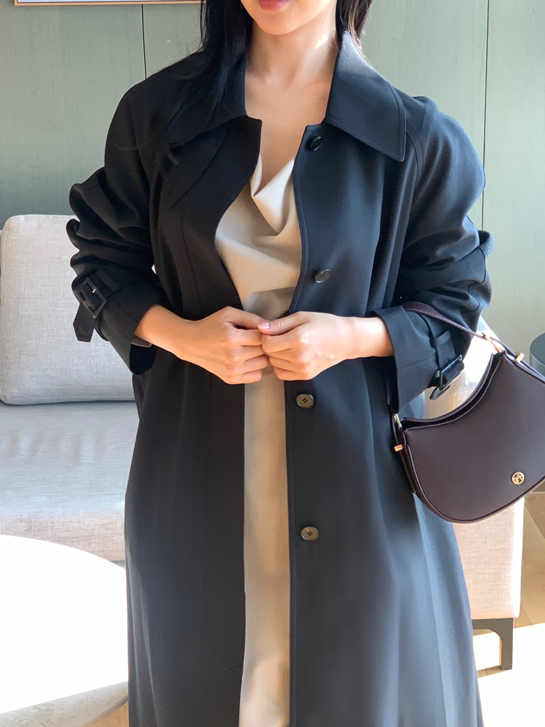 [Premium]🦋르베 카라 싱글 롱 트렌치코트 벨트 간절기아우터 바바리자켓 (2C) 상세 이미지 78