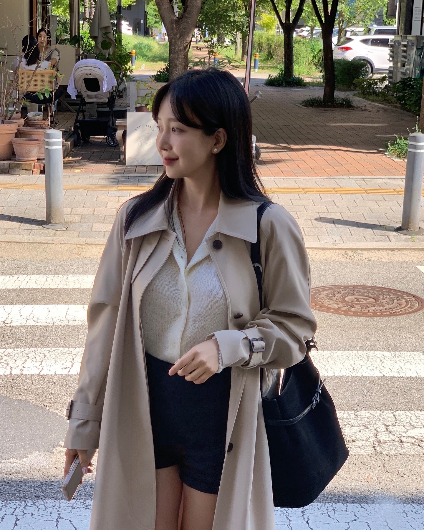 [Premium]🦋르베 카라 싱글 롱 트렌치코트 벨트 간절기아우터 바바리자켓 (2C) 상세 이미지 12